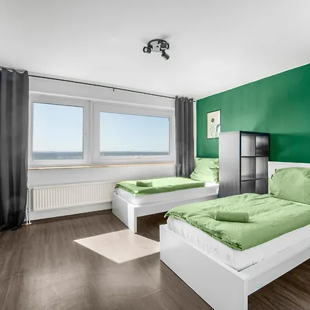 Apartament Modern At Hbf Station 17th Floor Cityview 4 Beds Full Kitchen Brunszwik